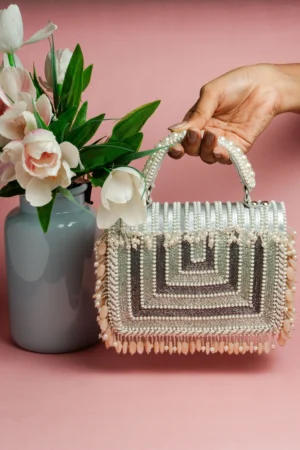 Gatsby-Inspired Box Clutch with Shaded Sequin and Beaded Glam Work